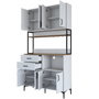 Hanah Home Armario Multiusos JE180 - 3403 Nogal y Blanco
